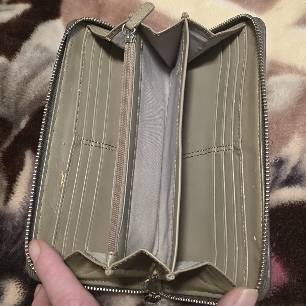 Coach Gray Snake Pattern Wallet - image 9